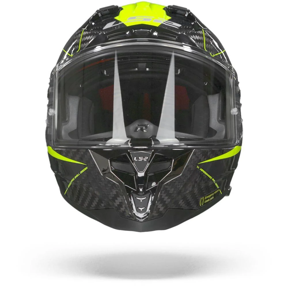 LS2 FF327 Challenger Carbon Fold Glans Hi-Vis Geel Integraalhelm 5 LS2 FF327 Challenger Carbon Fold Glans Hi-Vis Geel Integraalhelm - Afbeelding 5