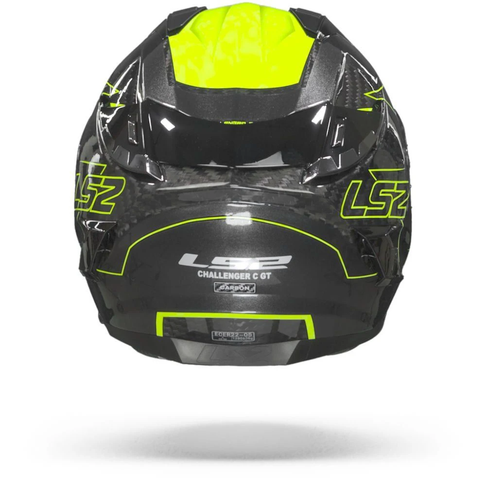 LS2 FF327 Challenger Carbon Fold Glans Hi-Vis Geel Integraalhelm 2 LS2 FF327 Challenger Carbon Fold Glans Hi-Vis Geel Integraalhelm - Afbeelding 2