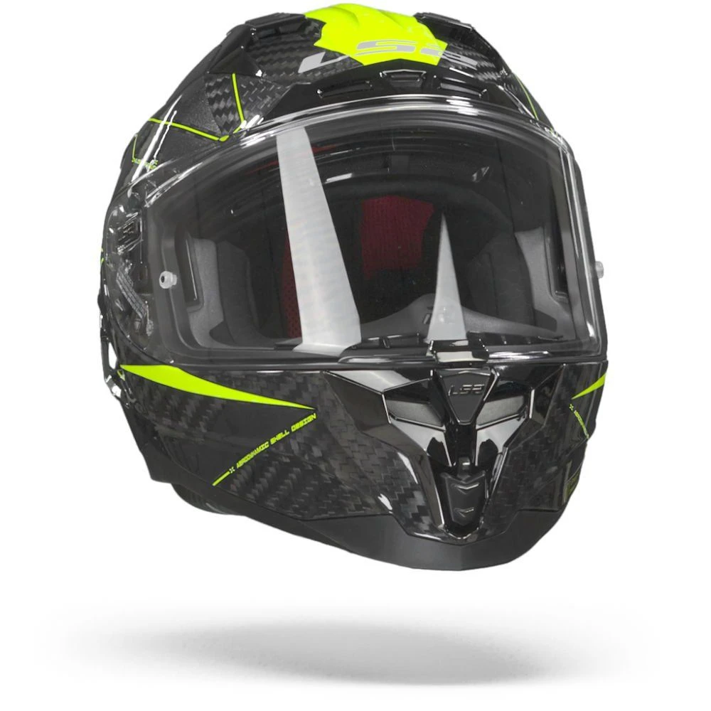 LS2 FF327 Challenger Carbon Fold Glans Hi-Vis Geel Integraalhelm 1 LS2 FF327 Challenger Carbon Fold Glans Hi-Vis Geel Integraalhelm
