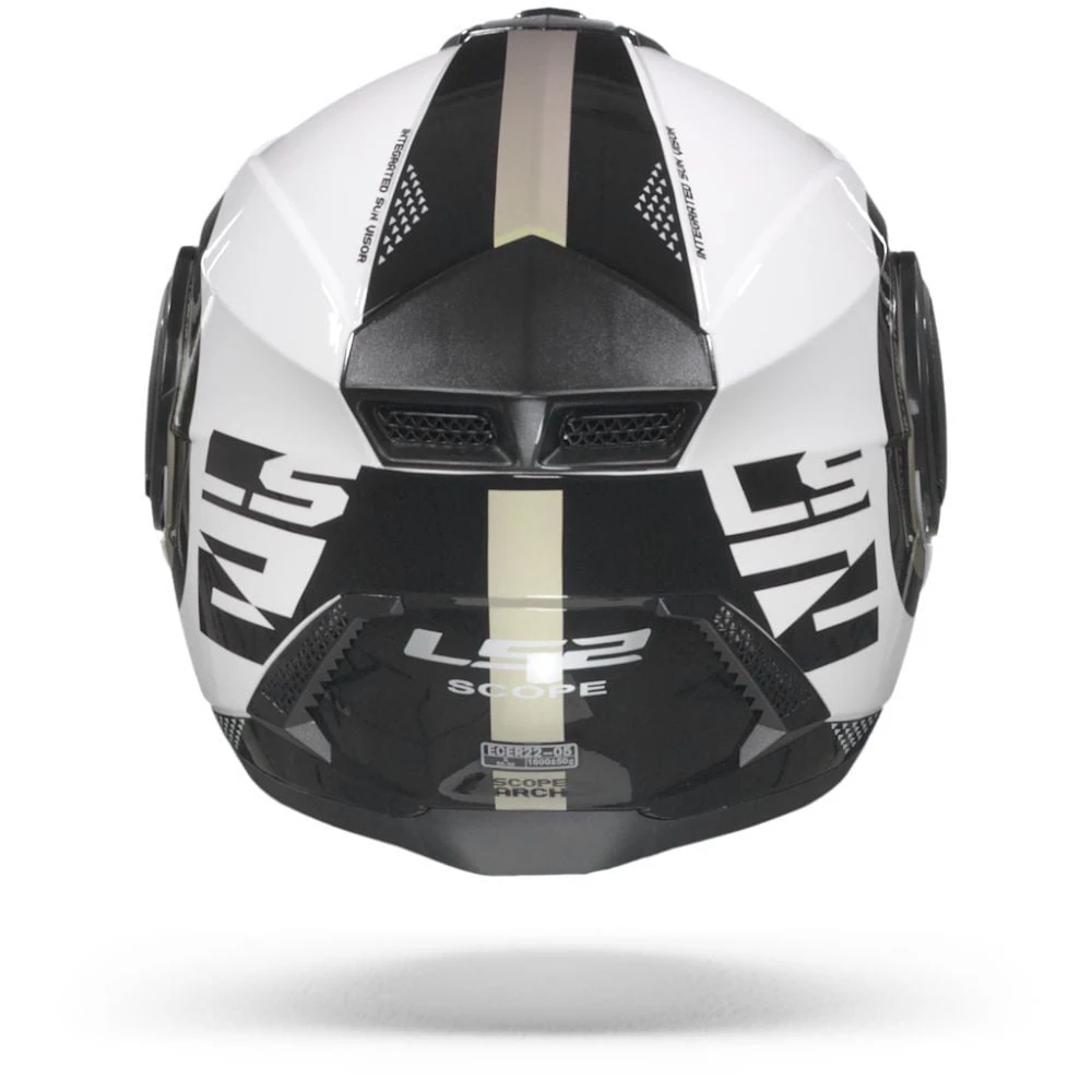 LS2 FF902 Scope Arch Glans Wit Titanium Systeemhelm 3 LS2 FF902 Scope Arch Glans Wit Titanium Systeemhelm - Afbeelding 3
