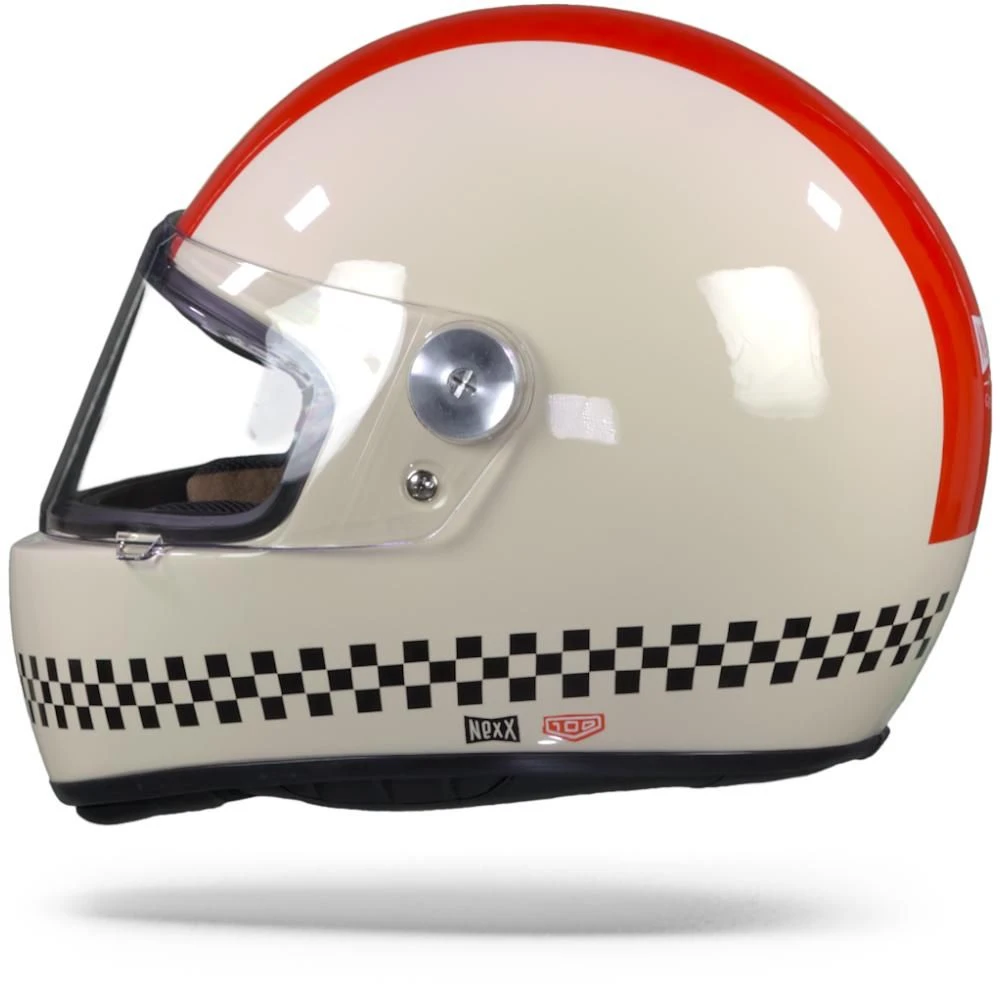 Nexx X.G100R Finish Line Crème Rood Integraalhelm 2 Nexx X.G100R Finish Line Crème Rood Integraalhelm - Afbeelding 2