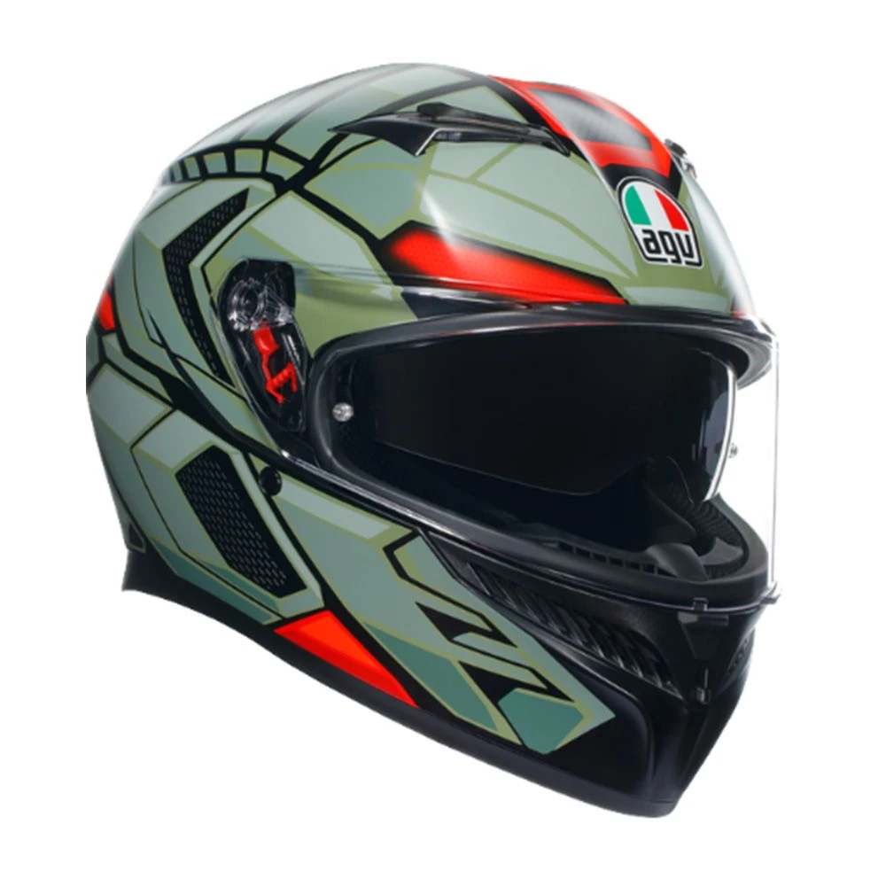 Agv K3 E2206 Mplk Decept Mat Zwart Groen Red 010 Integraalhelm 1 Agv K3 E2206 Mplk Decept Mat Zwart Groen Red 010 Integraalhelm