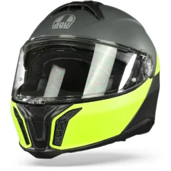AGV Tourmodular Multi Balance Mat Zwart Geel Fluo Grijs Systeemhelm -Scorpion Winkel agv tourmodular multi mplk balance matt black yellow fluo grey frontpage