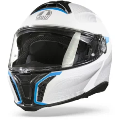 AGV Tourmodular Multi Mplk Frequency Licht Grijs Blauw Systeemhelm -Scorpion Winkel agv tourmodular multi mplk frequency light grey blue frontpage