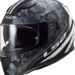 LS2 FF320 Stream Evo Throne Mat Zwart Titanium Integraalhelm