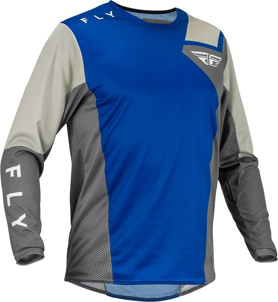 Fly Racing MX Jersey Kinetic Jet Blue Grey White 1 Fly Racing MX Jersey Kinetic Jet Blue Grey White