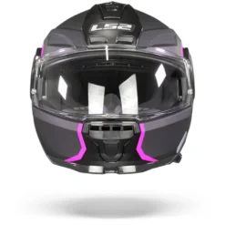 LS2 FF902 Scope Arch Mat Titanium Roze Systeemhelm