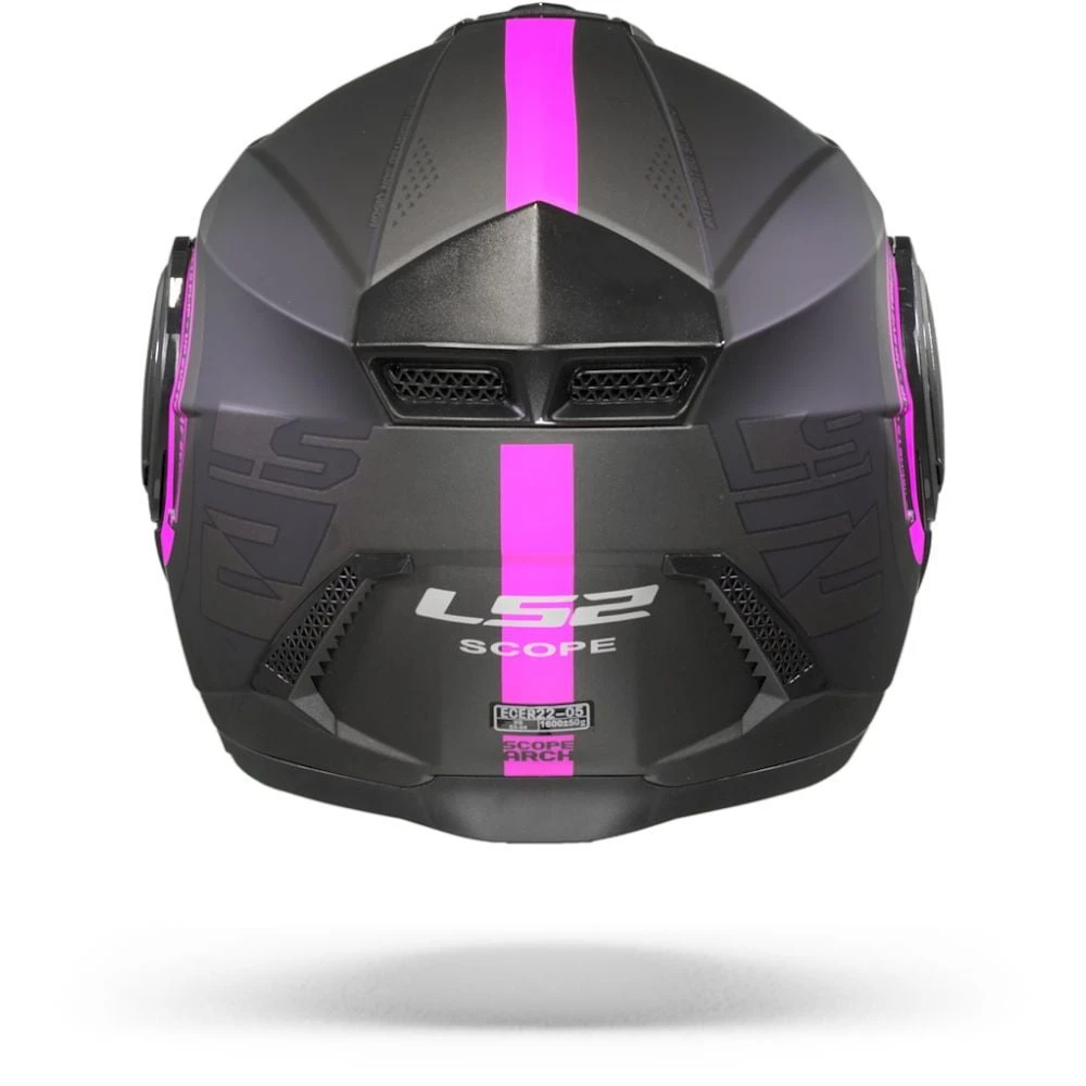 LS2 FF902 Scope Arch Mat Titanium Roze Systeemhelm 4 LS2 FF902 Scope Arch Mat Titanium Roze Systeemhelm - Afbeelding 4