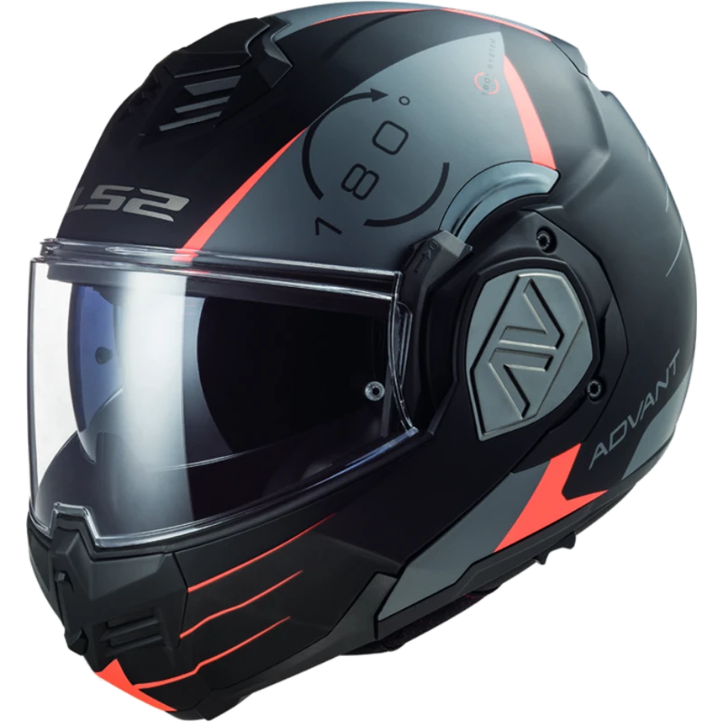 LS2 FF906 Advant Codex Mat Zwart Titanium Systeemhelm 1 LS2 FF906 Advant Codex Mat Zwart Titanium Systeemhelm