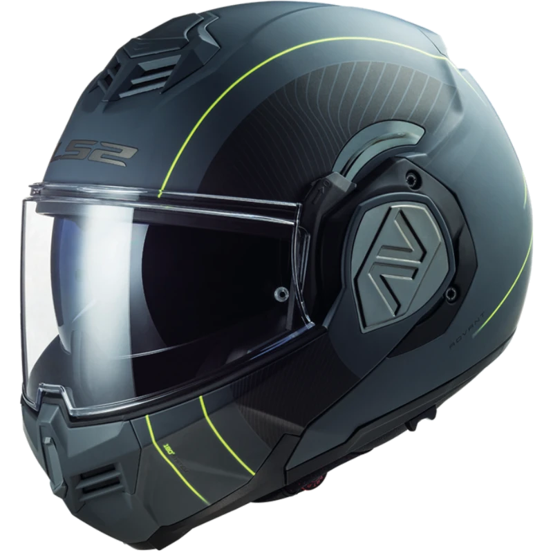 LS2 FF906 Advant Cooper Mat Titanium Zwart Systeemhelm 1 LS2 FF906 Advant Cooper Mat Titanium Zwart Systeemhelm