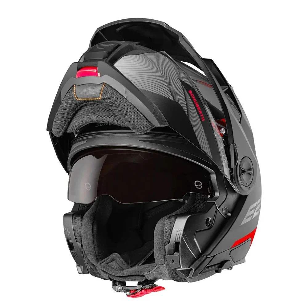 Schuberth E2 Defender Zwart Rood Systeemhelm 5 Schuberth E2 Defender Zwart Rood Systeemhelm - Afbeelding 5
