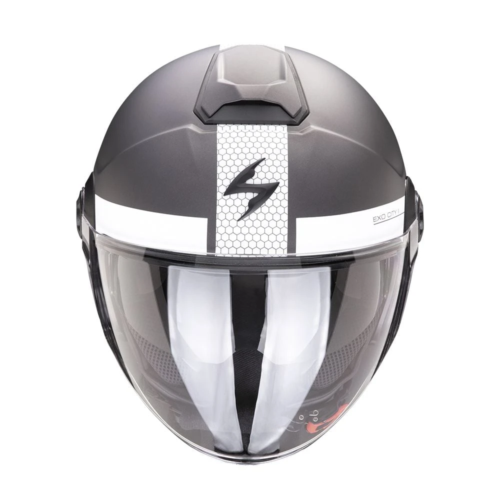 Scorpion Exo-City II Short Mat Zilver Wit Jethelm 3 Scorpion Exo-City II Short Mat Zilver Wit Jethelm - Afbeelding 3