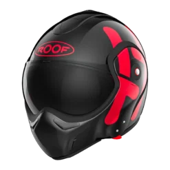 ROOF BoXXer Twin Zwart Rood Systeemhelm -Scorpion Winkel roof boxxer twin black red