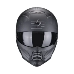 Scorpion Exo-Combat II Miles Mat Zwart-Zilver Jethelm -Scorpion Winkel scorpion exo combat ii miles matt black silver motorcycle helmet 2