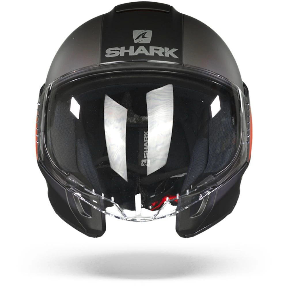 Shark Citycruiser Karonn Mat Zwart Antraciet Rood KAR Jethelm 3 Shark Citycruiser Karonn Mat Zwart Antraciet Rood KAR Jethelm - Afbeelding 3