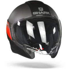 Shark Citycruiser Karonn Mat Zwart Antraciet Rood KAR Jethelm 10 Shark Citycruiser Karonn Mat Zwart Antraciet Rood KAR Jethelm -Scorpion Winkel shark citycruiser karonn mat black anthracite red kar.35