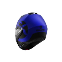 Shark Evo ES Kedje Mat Blauw Zwart Blauw BKB Systeemhelm -Scorpion Winkel shark evo es kedje mat blue black blue bkb 2