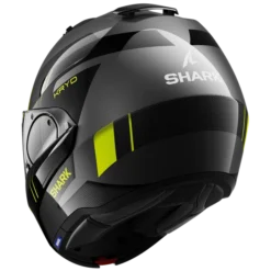 Shark Evo ES Kryd Antraciet Zwart Geel AKY Systeemhelm -Scorpion Winkel shark evo es kryd anthracite black yellow aky 2