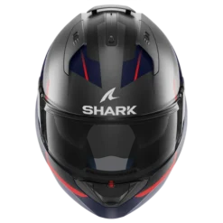 Shark Evo ES Kryd Mat Antraciet Blauw Rood ABR Systeemhelm