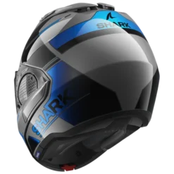 Shark Evo GT Tekline Antraciet Chrom Blauw AUB Systeemhelm