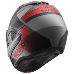 Shark Evo GT Tekline Mat Antraciet Chrom Rood AUR Systeemhelm -Scorpion Winkel shark evo gt tekline mat anthracite chrom red aur 2