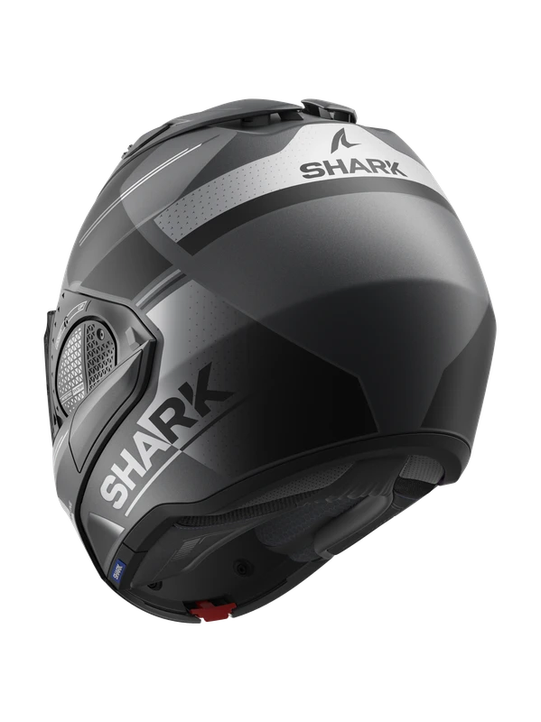 Shark Evo GT Tekline Mat Antraciet Chrom Zilver AUS Systeemhelm 3 Shark Evo GT Tekline Mat Antraciet Chrom Zilver AUS Systeemhelm - Afbeelding 3