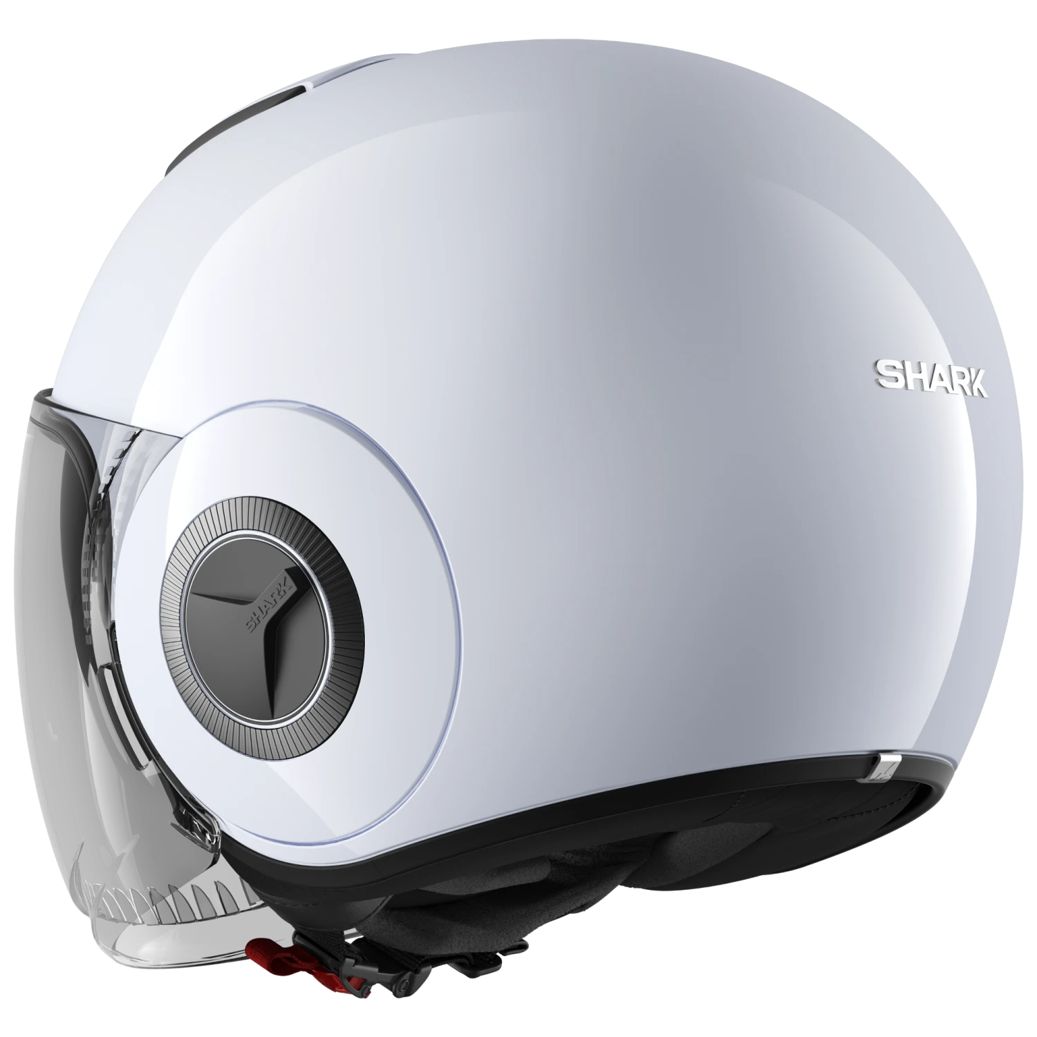 Shark Nano Blank Wit Zilver Glanzend W01 Jethelm 3 Shark Nano Blank Wit Zilver Glanzend W01 Jethelm - Afbeelding 3