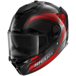 Shark Spartan GT Pro Ritmo Carbon Carbon Rood Chrom DRU Integraalhelm