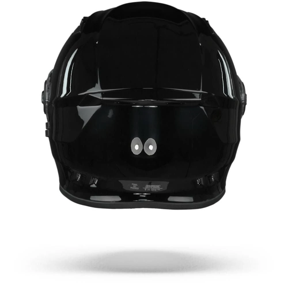 Simpson Darksome Zwart Metal Systeemhelm 4 Simpson Darksome Zwart Metal Systeemhelm - Afbeelding 4