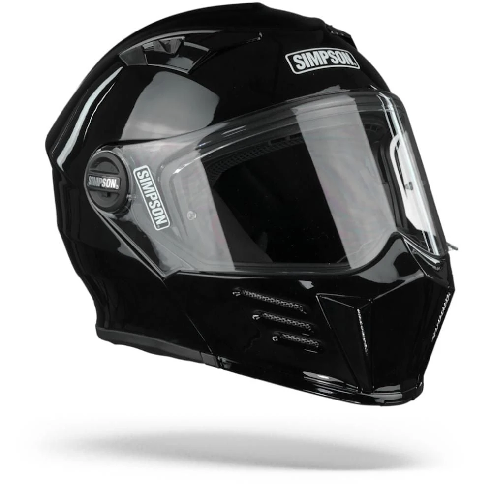 Simpson Darksome Zwart Metal Systeemhelm 1 Simpson Darksome Zwart Metal Systeemhelm