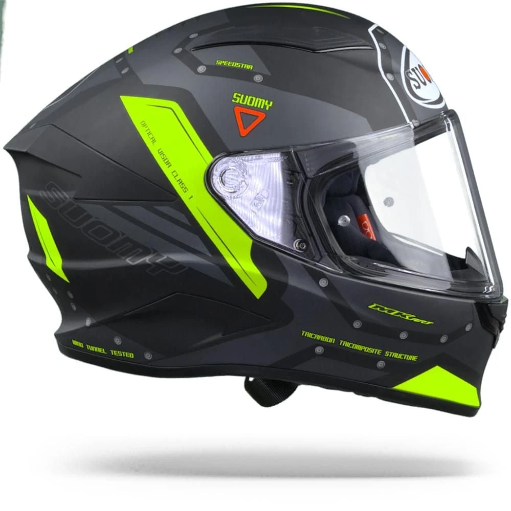 Suomy Speedstar Airplane Mat Grijs Geel Integraalhelm 2 Suomy Speedstar Airplane Mat Grijs Geel Integraalhelm - Afbeelding 2